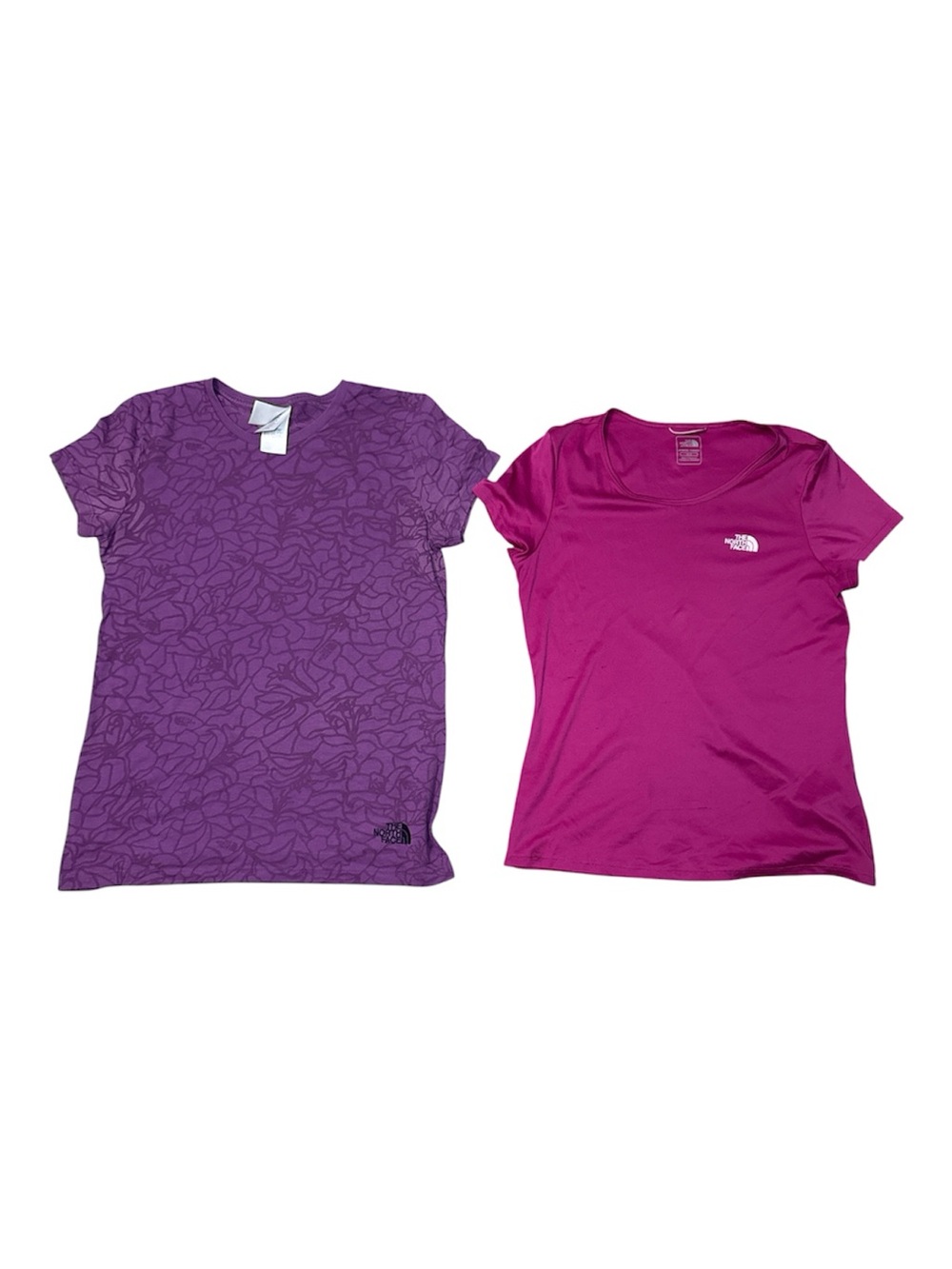 The North Face Women's LOT OF 2 Athletic Activewear Tops Medium Purple Fuchsia